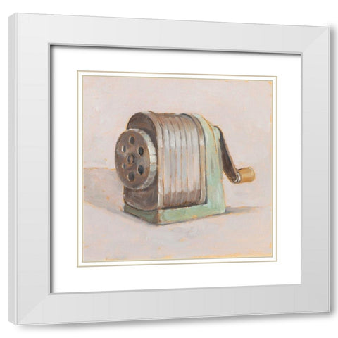 Old School III White Modern Wood Framed Art Print with Double Matting by Harper, Ethan