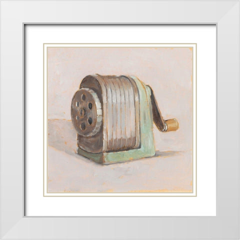 Old School III White Modern Wood Framed Art Print with Double Matting by Harper, Ethan