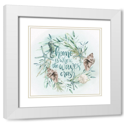 Drawn to the Sea III White Modern Wood Framed Art Print with Double Matting by Parker, Jennifer Paxton