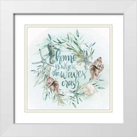 Drawn to the Sea III White Modern Wood Framed Art Print with Double Matting by Parker, Jennifer Paxton