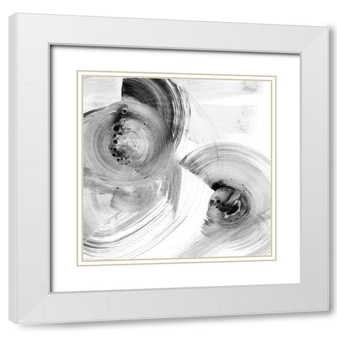 Reverse Ripple Effect II White Modern Wood Framed Art Print with Double Matting by Harper, Ethan
