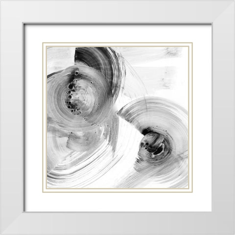 Reverse Ripple Effect II White Modern Wood Framed Art Print with Double Matting by Harper, Ethan