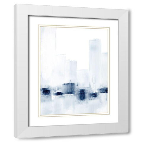 City Across the Water II White Modern Wood Framed Art Print with Double Matting by Harper, Ethan