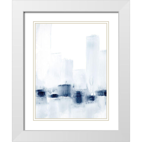 City Across the Water II White Modern Wood Framed Art Print with Double Matting by Harper, Ethan