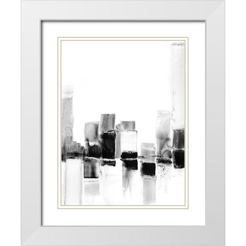 Reflected City I White Modern Wood Framed Art Print with Double Matting by Harper, Ethan