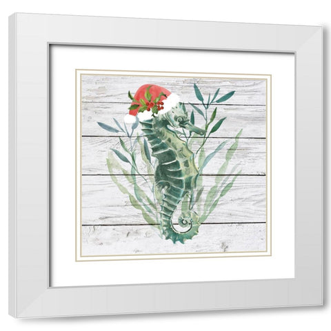 Tis the Seasun IV White Modern Wood Framed Art Print with Double Matting by Parker, Jennifer Paxton