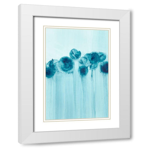 Abstract Wildflowers I White Modern Wood Framed Art Print with Double Matting by Harper, Ethan