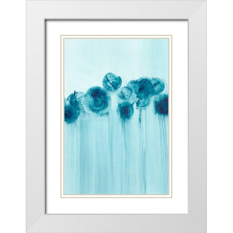 Abstract Wildflowers I White Modern Wood Framed Art Print with Double Matting by Harper, Ethan