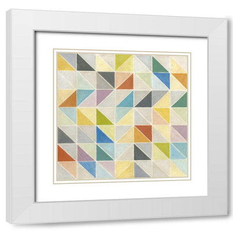 Non-Embellished Multifaceted II White Modern Wood Framed Art Print with Double Matting by Meagher, Megan