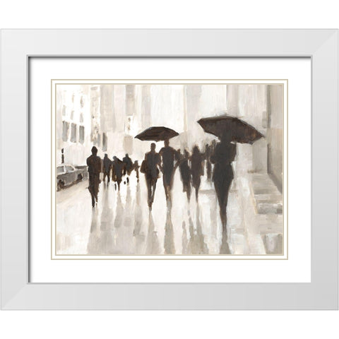 Clearing Rain White Modern Wood Framed Art Print with Double Matting by Harper, Ethan