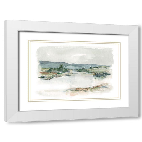 Overcast Lake Study I White Modern Wood Framed Art Print with Double Matting by Harper, Ethan