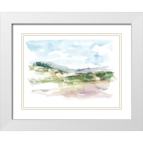 Spring Watercolor Sketch I White Modern Wood Framed Art Print with Double Matting by Harper, Ethan