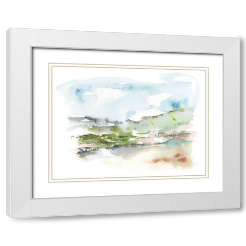 Spring Watercolor Sketch II White Modern Wood Framed Art Print with Double Matting by Harper, Ethan