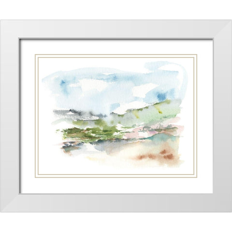 Spring Watercolor Sketch II White Modern Wood Framed Art Print with Double Matting by Harper, Ethan
