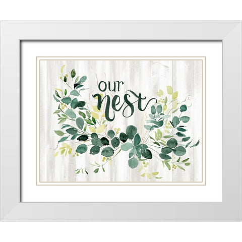 Welcome Wreath IV White Modern Wood Framed Art Print with Double Matting by Parker, Jennifer Paxton