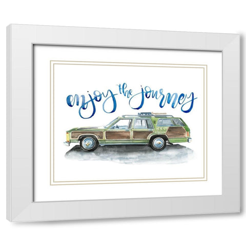 Summer Vacation IV White Modern Wood Framed Art Print with Double Matting by Parker, Jennifer Paxton