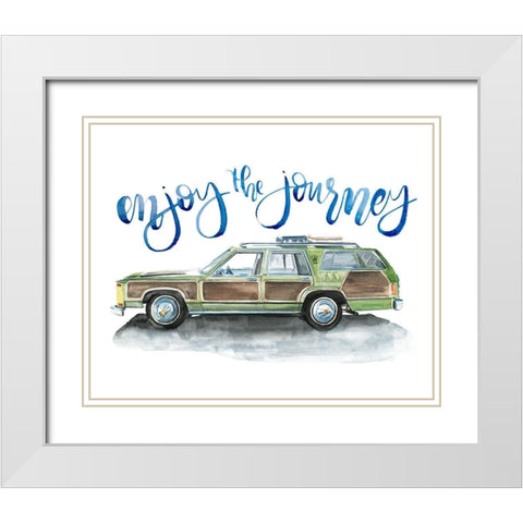 Summer Vacation IV White Modern Wood Framed Art Print with Double Matting by Parker, Jennifer Paxton