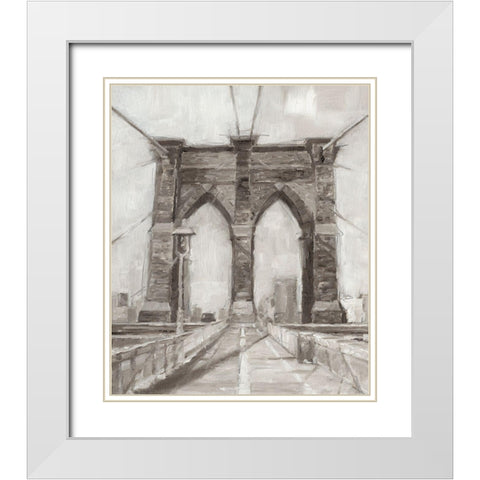 Bridge Crossing I White Modern Wood Framed Art Print with Double Matting by Harper, Ethan