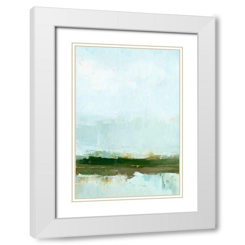 Wetland Horizon I White Modern Wood Framed Art Print with Double Matting by Harper, Ethan