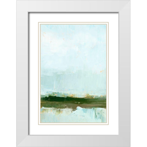 Wetland Horizon I White Modern Wood Framed Art Print with Double Matting by Harper, Ethan