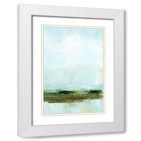 Wetland Horizon II White Modern Wood Framed Art Print with Double Matting by Harper, Ethan