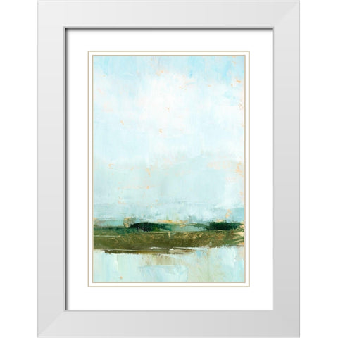 Wetland Horizon II White Modern Wood Framed Art Print with Double Matting by Harper, Ethan