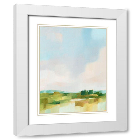 Spring Skies I White Modern Wood Framed Art Print with Double Matting by Harper, Ethan