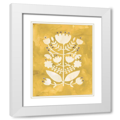 Buttercup I White Modern Wood Framed Art Print with Double Matting by Zarris, Chariklia