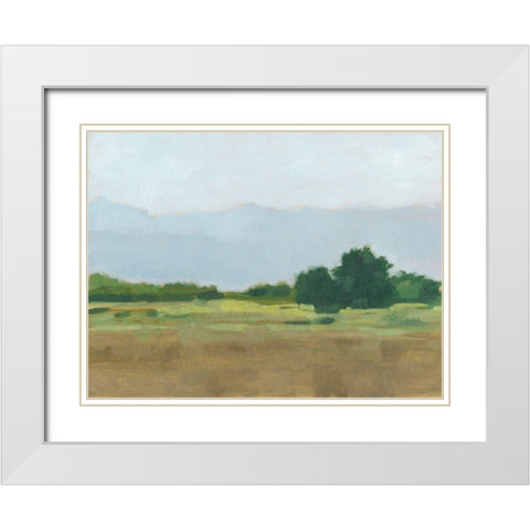 Viridian Shade I White Modern Wood Framed Art Print with Double Matting by Harper, Ethan