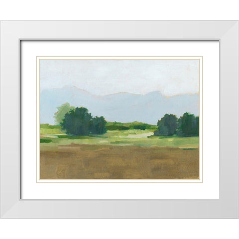 Viridian Shade II White Modern Wood Framed Art Print with Double Matting by Harper, Ethan