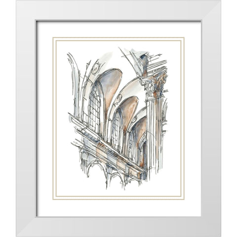 Plein Air Interior Study I White Modern Wood Framed Art Print with Double Matting by Harper, Ethan