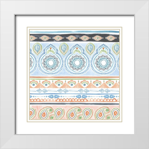 Bisect IV White Modern Wood Framed Art Print with Double Matting by Wang, Melissa