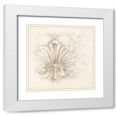 Architectural Accent I White Modern Wood Framed Art Print with Double Matting by Harper, Ethan