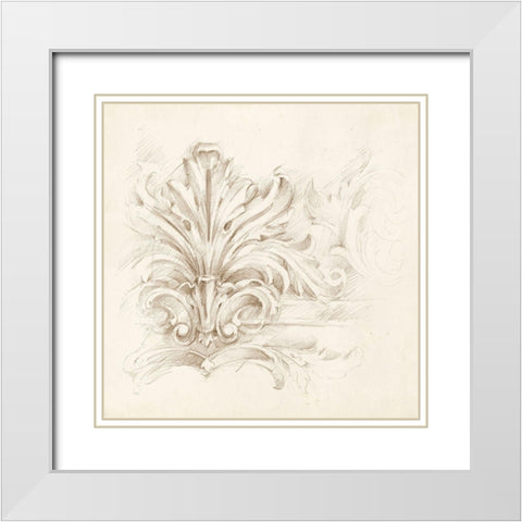 Architectural Accent IV White Modern Wood Framed Art Print with Double Matting by Harper, Ethan