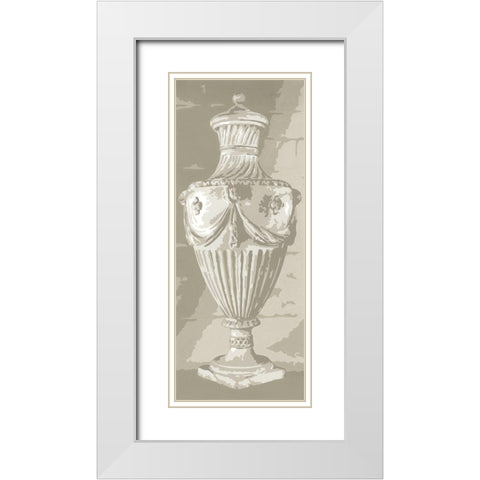 Graphic Urn I White Modern Wood Framed Art Print with Double Matting by Harper, Ethan