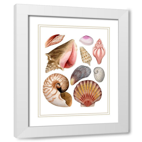 Sea Souvenirs II White Modern Wood Framed Art Print with Double Matting by Popp, Grace