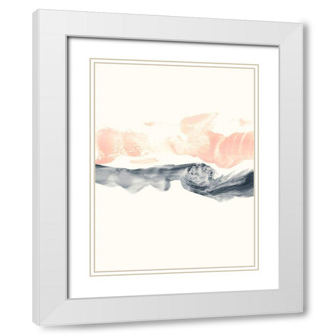 Blush Divide I White Modern Wood Framed Art Print with Double Matting by Harper, Ethan