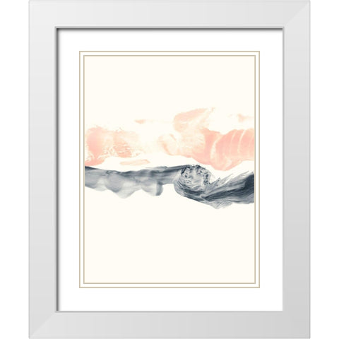 Blush Divide I White Modern Wood Framed Art Print with Double Matting by Harper, Ethan