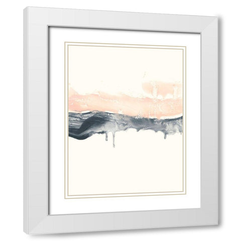 Blush Divide II White Modern Wood Framed Art Print with Double Matting by Harper, Ethan