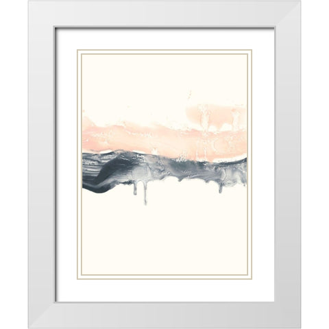 Blush Divide II White Modern Wood Framed Art Print with Double Matting by Harper, Ethan