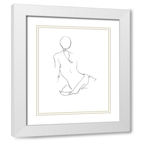 Gestural Contour II White Modern Wood Framed Art Print with Double Matting by Harper, Ethan