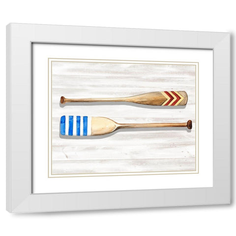 Crew Legacy II White Modern Wood Framed Art Print with Double Matting by Parker, Jennifer Paxton