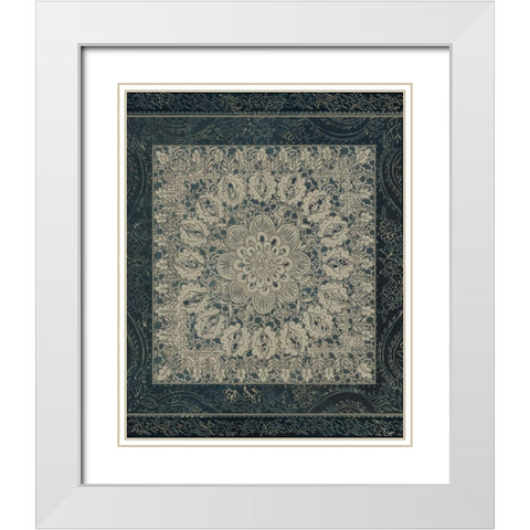 Market Batik I White Modern Wood Framed Art Print with Double Matting by Zarris, Chariklia