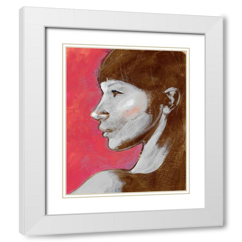 Fem Portrait II White Modern Wood Framed Art Print with Double Matting by Parker, Jennifer Paxton