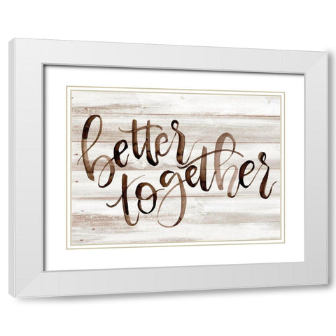 Farmhouse Be-s I White Modern Wood Framed Art Print with Double Matting by Parker, Jennifer Paxton