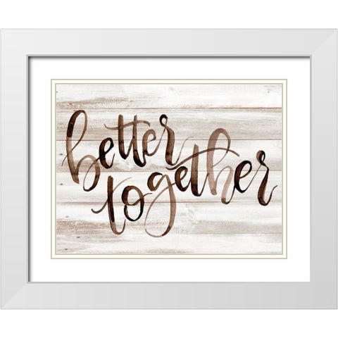 Farmhouse Be-s I White Modern Wood Framed Art Print with Double Matting by Parker, Jennifer Paxton