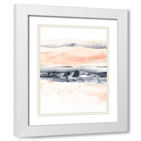 Blush Sunset I White Modern Wood Framed Art Print with Double Matting by Harper, Ethan