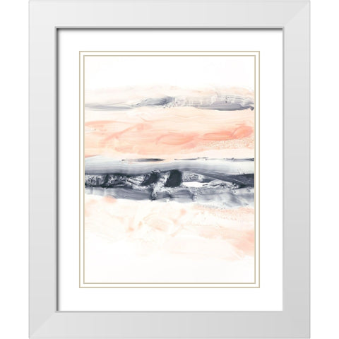Blush Sunset I White Modern Wood Framed Art Print with Double Matting by Harper, Ethan