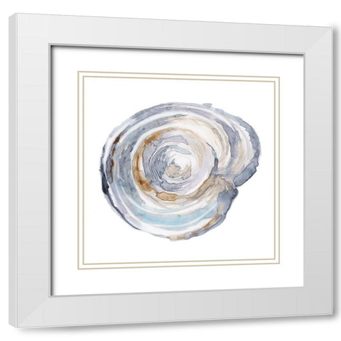 Watercolor Tree Ring III White Modern Wood Framed Art Print with Double Matting by Harper, Ethan