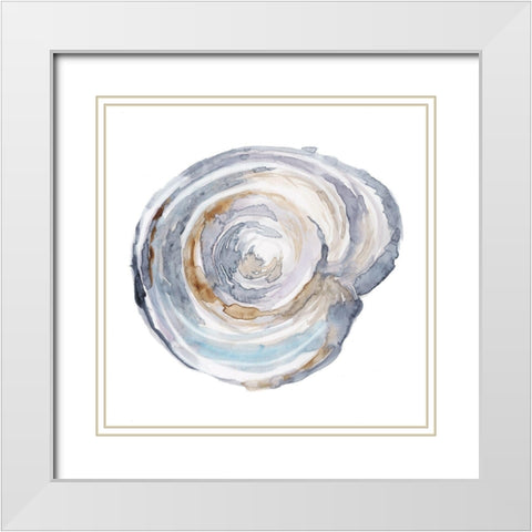 Watercolor Tree Ring III White Modern Wood Framed Art Print with Double Matting by Harper, Ethan